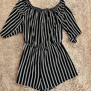forever 21 striped romper